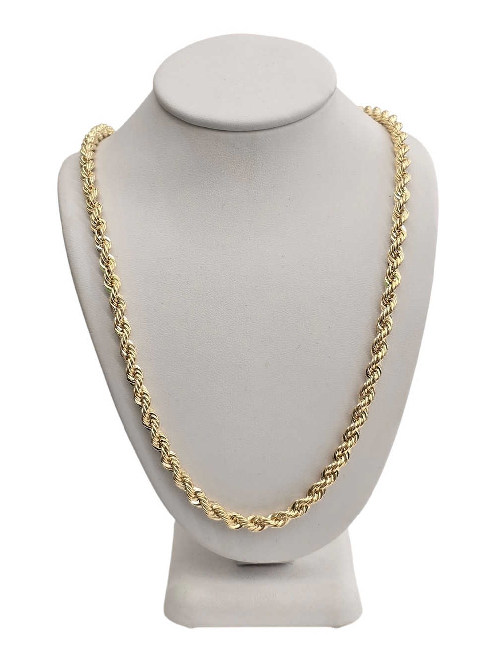 14k Real Gold Rope Chain 5mm 22 Inches - Picture 3 of 11